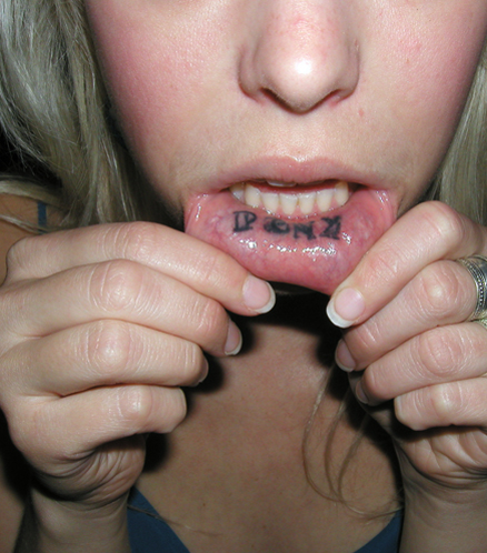  and inside the lip is where you tattoo horses to ID them.”